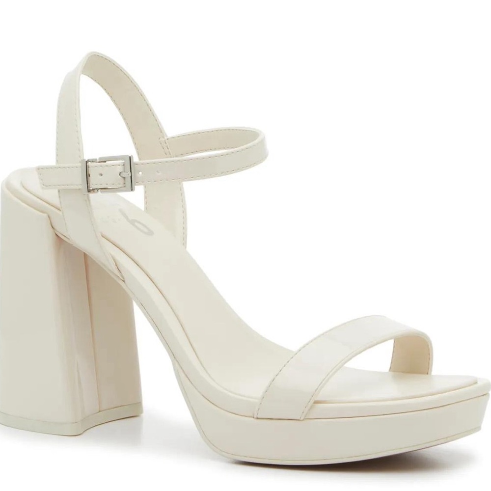 Mix No. 6 Cream Block Heel Platform Sandals